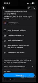 MACBOOK 16’ M5 pro 18/20 core 48GB 1TB nanotexture