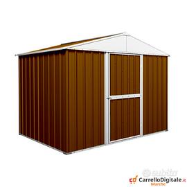 Box baracca lamiera Acciaio 275x175 legno scuro