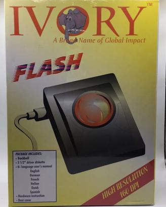 Trackball Ivory Flash 2700 RS‑232 vintage NOS