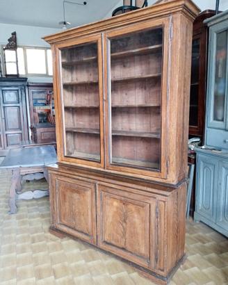 Libreria antica in abete laccato inizio '800