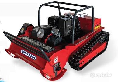 ROBOT TRINCIA ERBA SU CINGOLI RADIOCOMANDATO 100