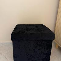 pouf contenitore nero