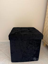 pouf contenitore nero