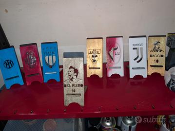 porta telefoni in legno  squadre calcio 