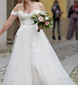 Abito da sposa bianco avorio - come nuovo - lavato