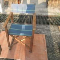 SEDIA VINTAGE TIPO REGISTA IN LEGNO CHIUDIBILE