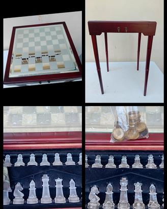 Scacchiera in legno stile vintage 
