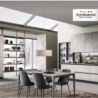 CUCINA COMPONIBILE LINEARE SU MISURA TAVOLO+SEDIE