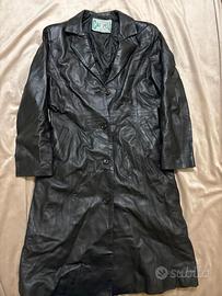 Cappotto Lungo in Pelle Vintage – Taglia M