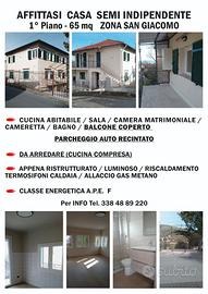 Casa semi indipendente da arredare