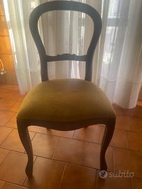 Set di 6 sedie da salotto legno molto buono