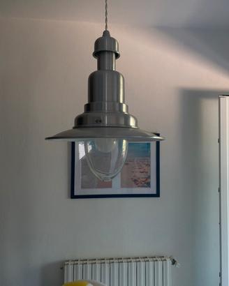 Lampada sospesa stile marinaro in alluminio