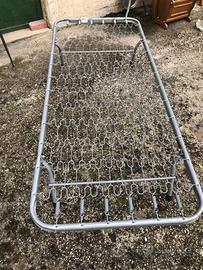 Rete per letto singolo dim 80x190 h 35cm in metall
