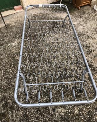 Rete per letto singolo dim 80x190 h 35cm in metall