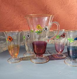 servizio the/limonata caraffa+bicchieri vintage