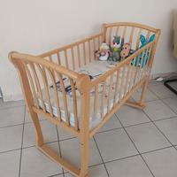 Culla in legno Nuova Con Materasso Nuovo