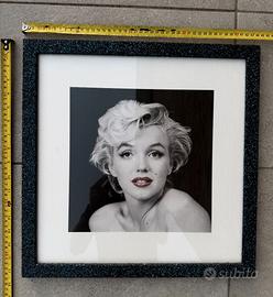 Quadro Marilyn Monroe cornice artigianale glitter