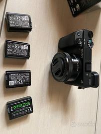 Sony a6400 mirrorless, Kit con 16-50, + 4 batterie