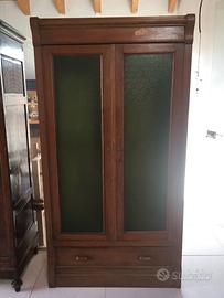 Coppia di armadi ministeriali in rovere, anni 40