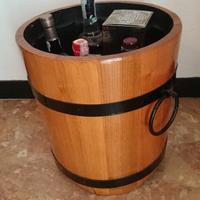 Vaso cm. 41x40 in legno massiccio nuovo x salotto