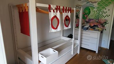 Letto con sottotetto e 2 materassi