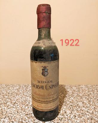 Bottiglia vino 1922