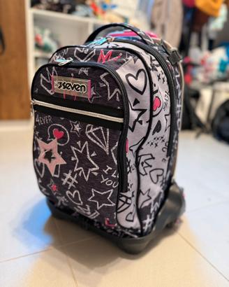 Zaino Trolley Seven 3 Ruote Scuola Buone Condizion