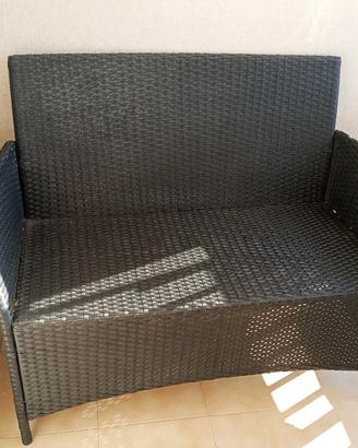 set da esterno in rattan 