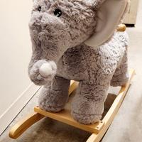 Elefante a dondolo di peluche Jabadabado