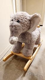 Elefante a dondolo di peluche Jabadabado