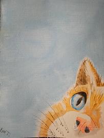 acquerello gatto dipinto 
