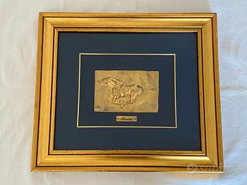 Alto rilievo placcato Oro F. Messina