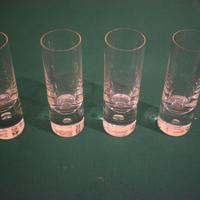 Set 4 bicchieri in cristallo effetto bolla