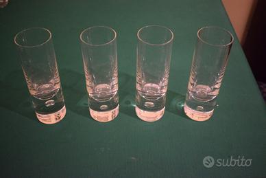 Set 4 bicchieri in cristallo effetto bolla