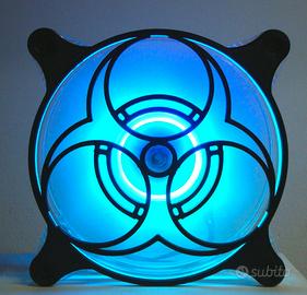 Griglia ventola PC RGB 120mm decorativa Bio Hazard