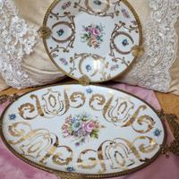 coppia di vassoi in Limoges francese 