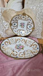 coppia di vassoi in Limoges francese 