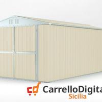 Box garage auto in Acciaio 327x611cm 19mq avorio