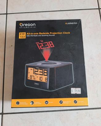 All-in-one bedside projection clock with FM Radio