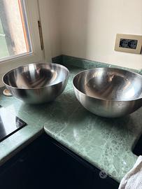 2  Ciottole acciaio inox 28 cm IKEA