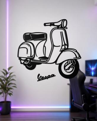 Decorazione parete Vespa Vintage piu scritta