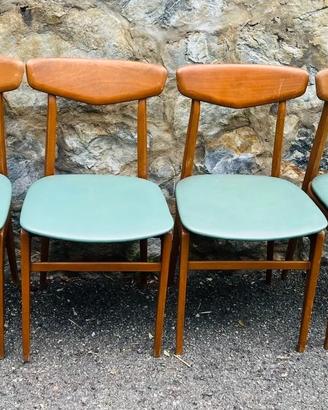 SET 6 SEDIE ANNI ’50-’60 TURCHESI– PRODUZIONE EURO