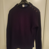 Maglione uomo leggero blu scuro tg.S cotone botton