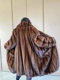 Cappottino di visone marrone castagna  tg 44/46