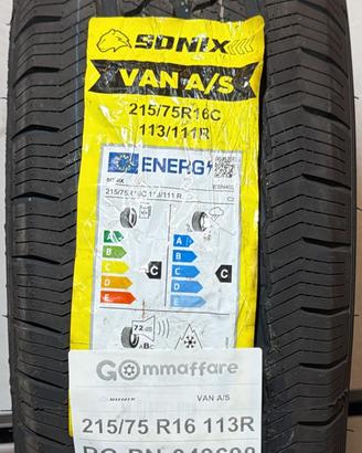 2 Pneumatici 215/75 R16 Sonix Tyre Van A/S