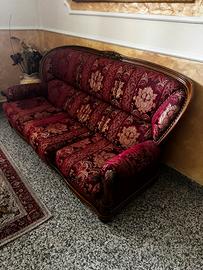 Salotto classico divano 3 posti 2 poltrone barocco