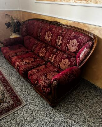 Salotto classico divano 3 posti 2 poltrone barocco