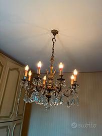 Lampadario a gocce anni 60/70