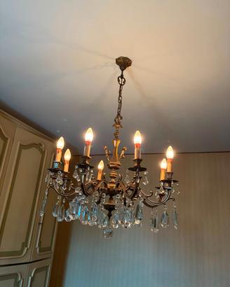 Lampadario a gocce anni 60/70