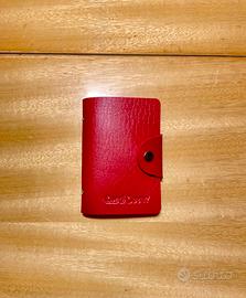 Portacarte o porta documenti rosso tascabile